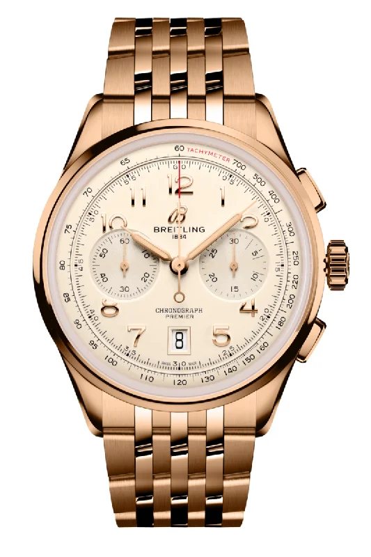 Men's High-End Dress Watches for Luxury Brands-Breitling Premier B01 Chronograph 42 RB0145371G1R1