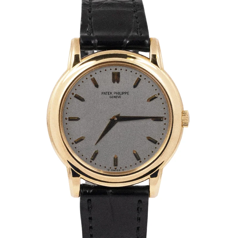 Women's Patek Philippe Japanese Made Style Watches-Patek Philippe Calatrava Gray Dial 18K Yellow Gold 36mm Automatic Watch 5032 BOX