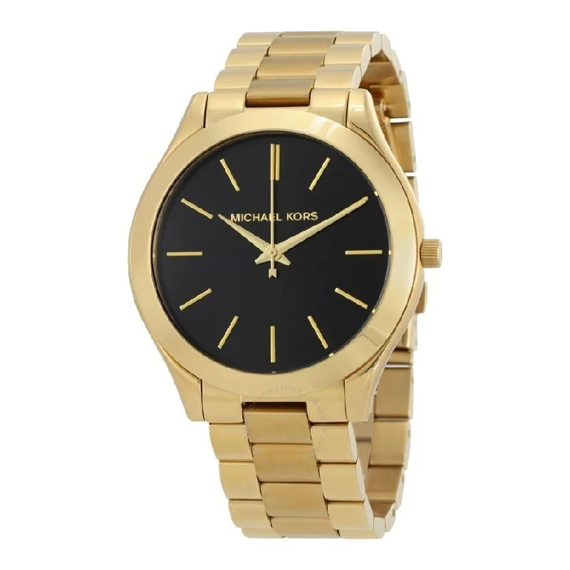 Women's Chronograph Watches for Humidity Monitoring-Michael Kors Women's MK3478 Slim Runway Gold-tone Stainless Steel Watch
