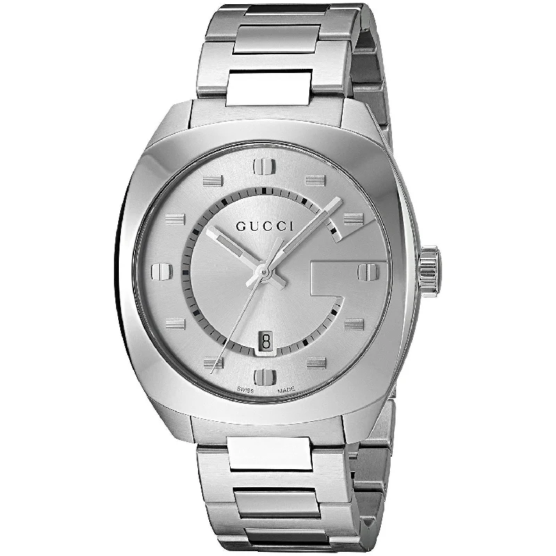 Men's Chronograph Watches with Classic Design-Gucci Men's YA142308 GG2570 Stainless Steel Watch