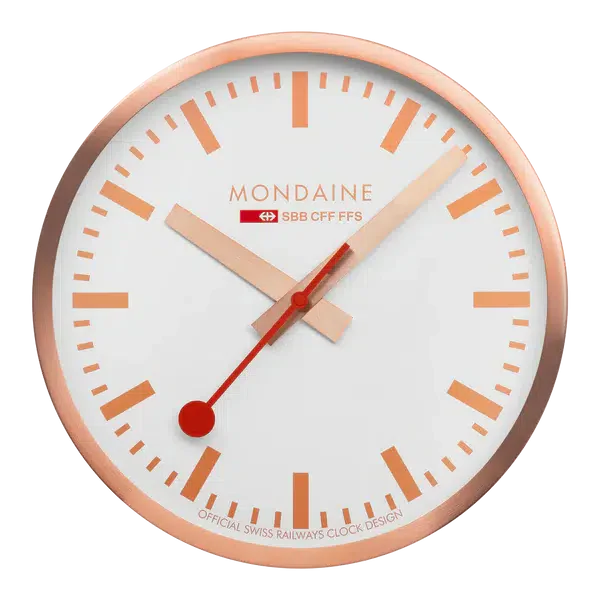 Mantel Clocks for Classic Home Decor-Mondaine Copper Wall Clock 40cm