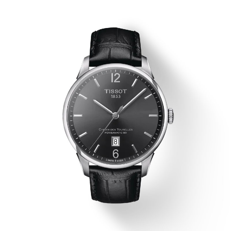 Women's Heritage Watches with Minimalist Style-Tissot T-Classic Gunmetal Dial Men 42mm