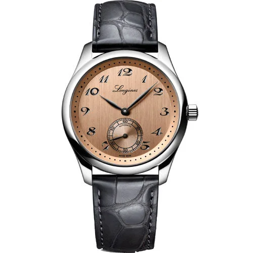 Women's Pilot Watches with Square Case Style-Longines Master Collection Salmon Dial Men 38.5mm