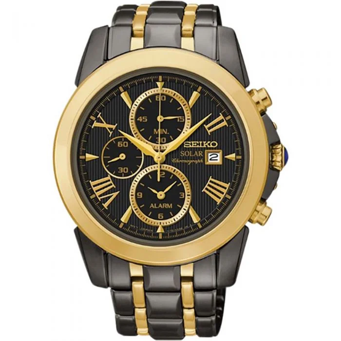 Men's Seiko Tonneau Case Watches-Seiko SSC218P Le Grand Sport Solar Watch