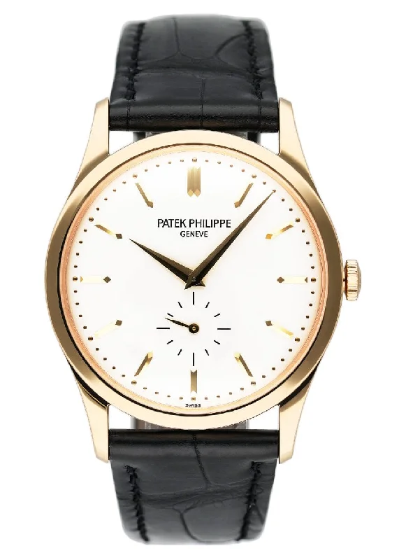 Men's Patek Philippe Watches for High-End Collectors-Patek Philippe Calatrava 5196J Yellow Gold Mens Watch Box Papers