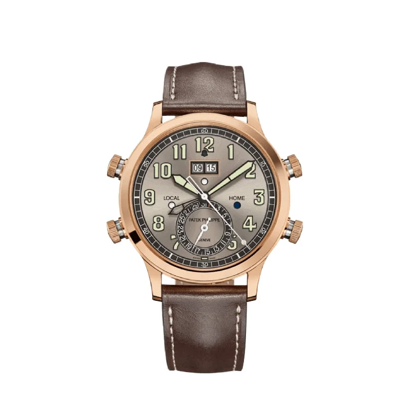 Men's Patek Philippe Watches with Personalized Engravings-Patek Philippe Grand Complications 5520RG-001 Alarm Travel Time Rose Gold (2024)