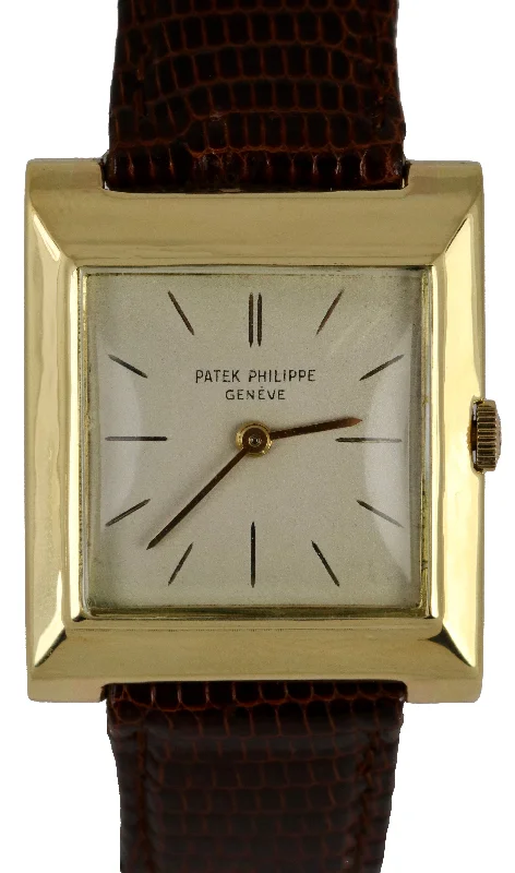 Patek Philippe Birthday Watches for Women-Vintage 1969 Patek Philippe 18K Yellow Gold Silver Dial 3404 27mm Watch