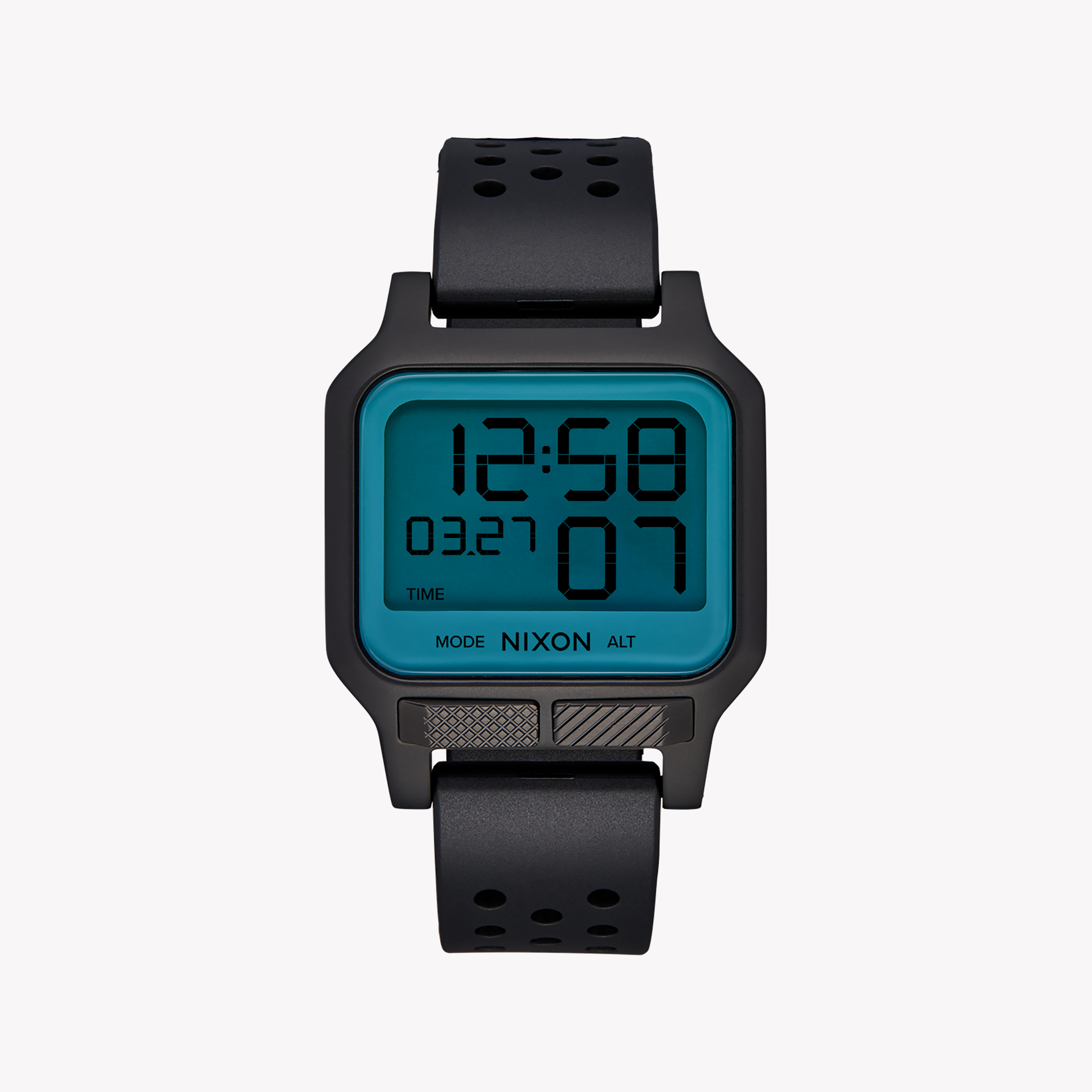 Men's Digital Watches with Tactical Design-NIXON Men's Black Silicone Watch, Digital Display | A1320-5071