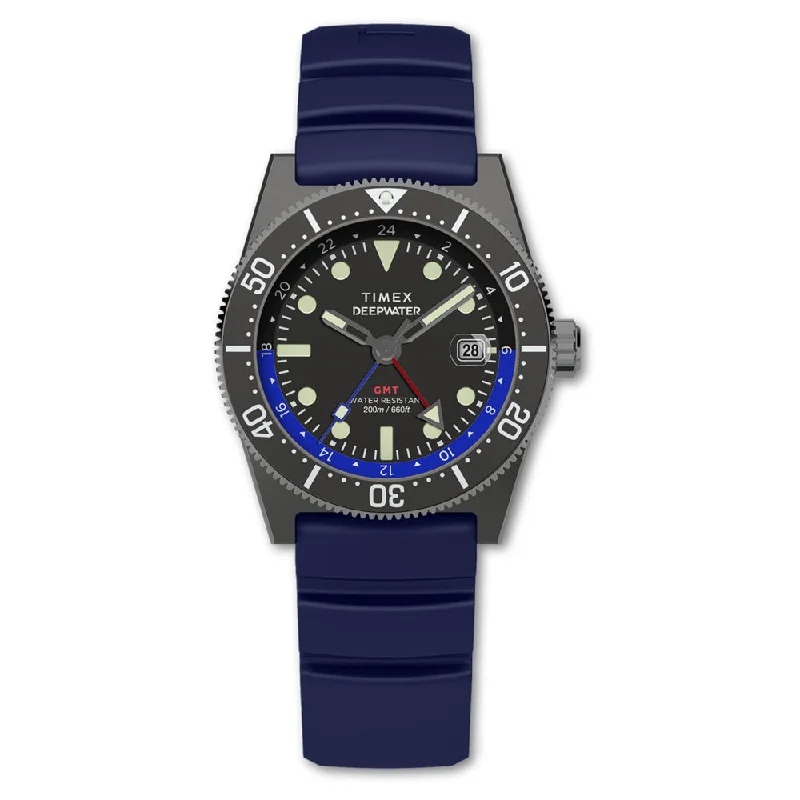 Men's Military Watches with Immersive Experience-Deepwater Reef 200 Gmt  40mm Rubber Band