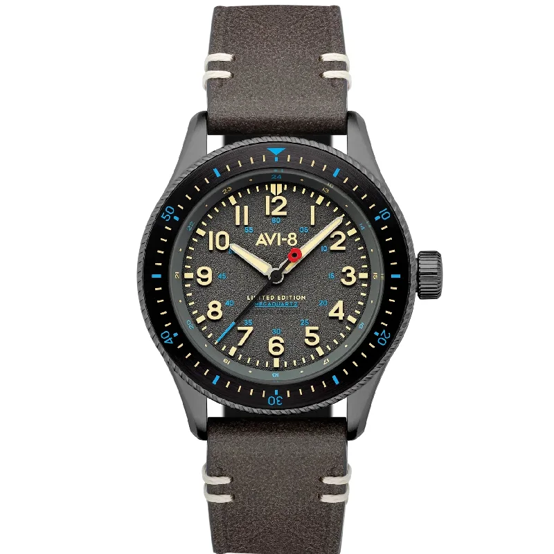 Men's Swiss Made Style Dress Watches for Luxury Quality-AVI-8 Flyboy Royal British Legion Falklands Grey Watch AV-4099-RBL07