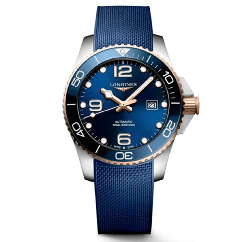 Women's Pilot Watches for Humidity Monitoring-Longines Hydroconquest Blue dial Men 43mm