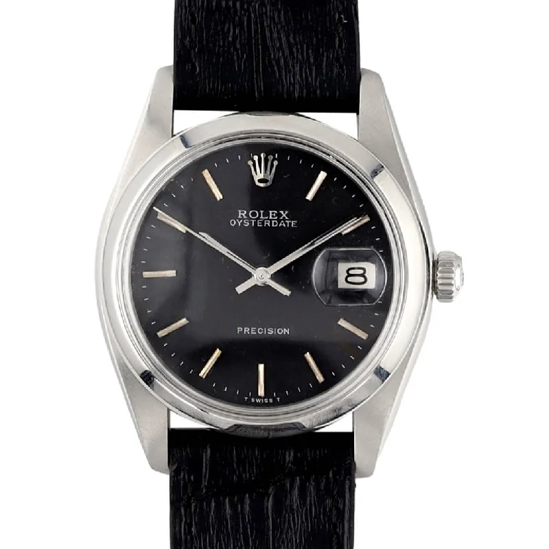 men's Rolex watches with linen dial -​Rolex Oyster Date 6694, 1981