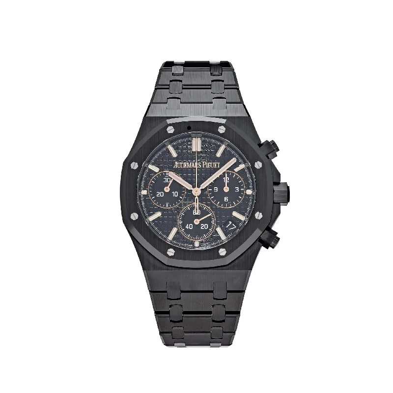 Men's Audemars Piguet Seasonal Design Watches-Audemars Piguet Royal Oak 26240CE.OO.1225CE.01 Selfwinding Chronograph '50th Anniversary' Black Ceramic