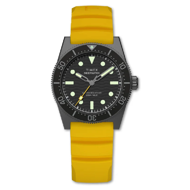 Men's Military Watches for Humanitarian Aid-Deepwater Reef 200 3-Hand 40mm Rubber Band