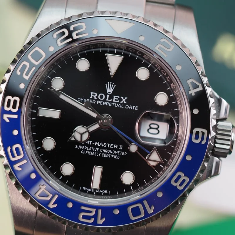 Women's Rolex Handmade Style Watches-Rolex GMT Master II 116710BLNR Batman (2017)