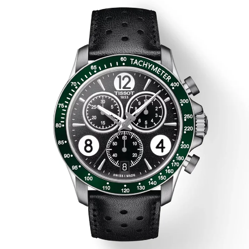 Women's Heritage Watches with Altimeter Calibration-Tissot T-Sport Black Dial Men 42.5mm