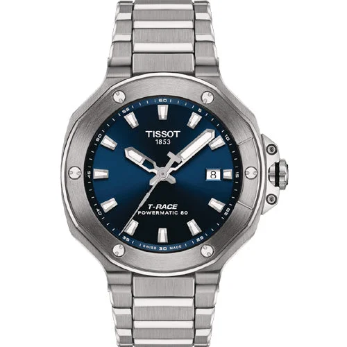 Women's Heritage Watches with GPS Navigation-Tissot T-Race Blue Dial Men 41mm T1418071104100