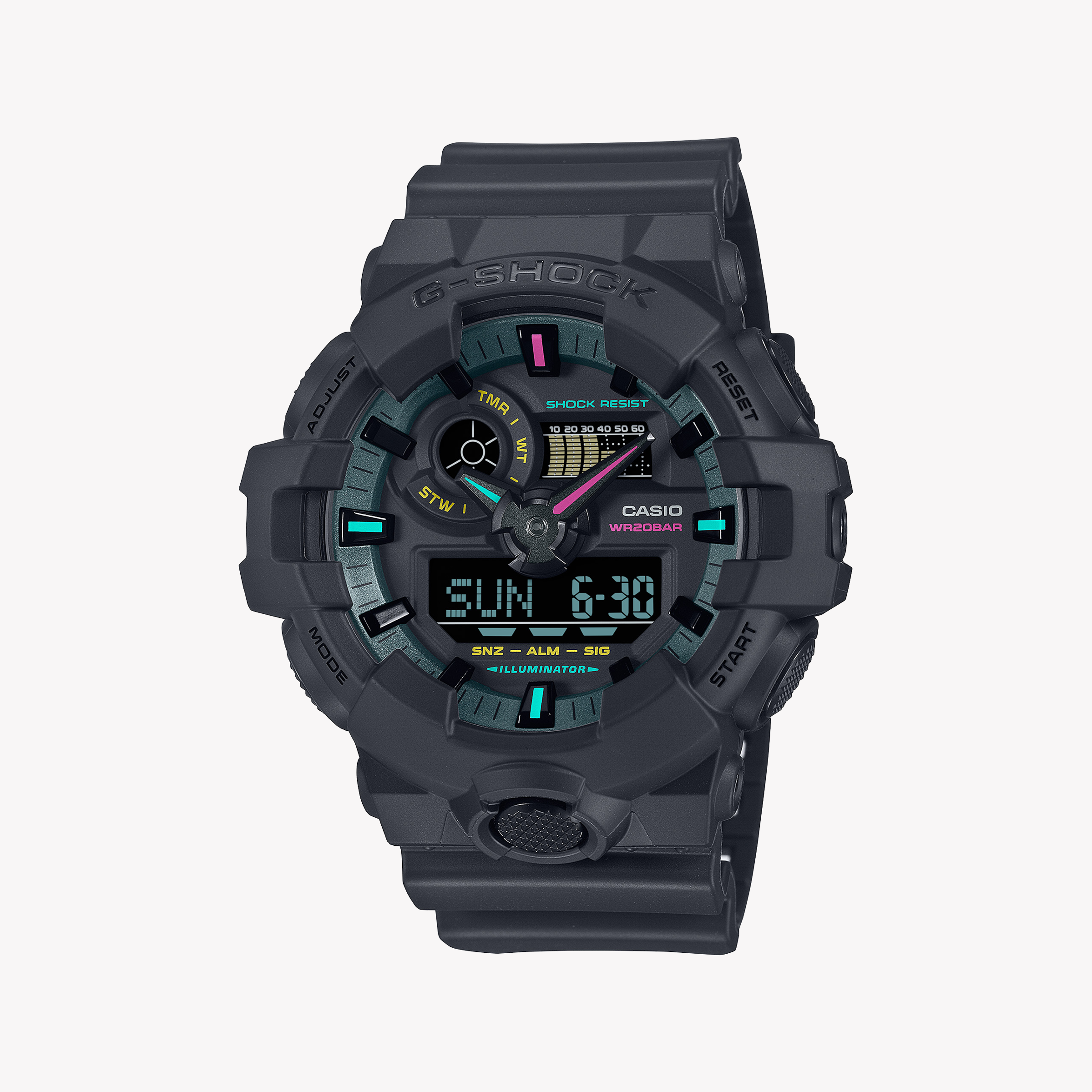 Men's Digital Watches for Navigation Instruments-G-SHOCK Men's Black Resin Watch, Digital Dial | GA-700MF-1ADR