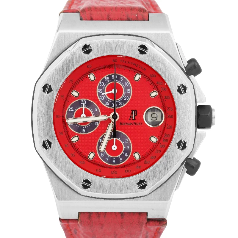 Women's Audemars Piguet Valentine's Day Style Watches-MINT Audemars Piguet Royal Oak Offshore RED Stainless Steel 42mm 25770ST Watch