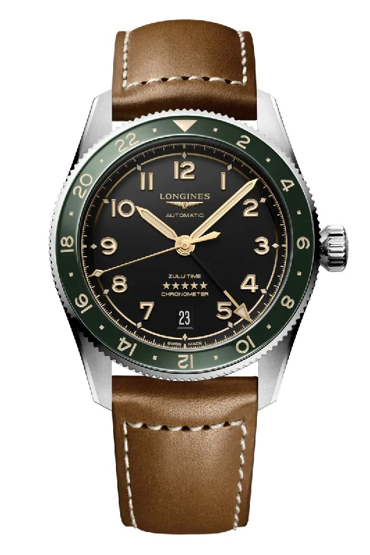Men's International Brand Dress Watches for Global Recognition-Longines Spirit Zulu GMT 39mm L3.802.4.63.2