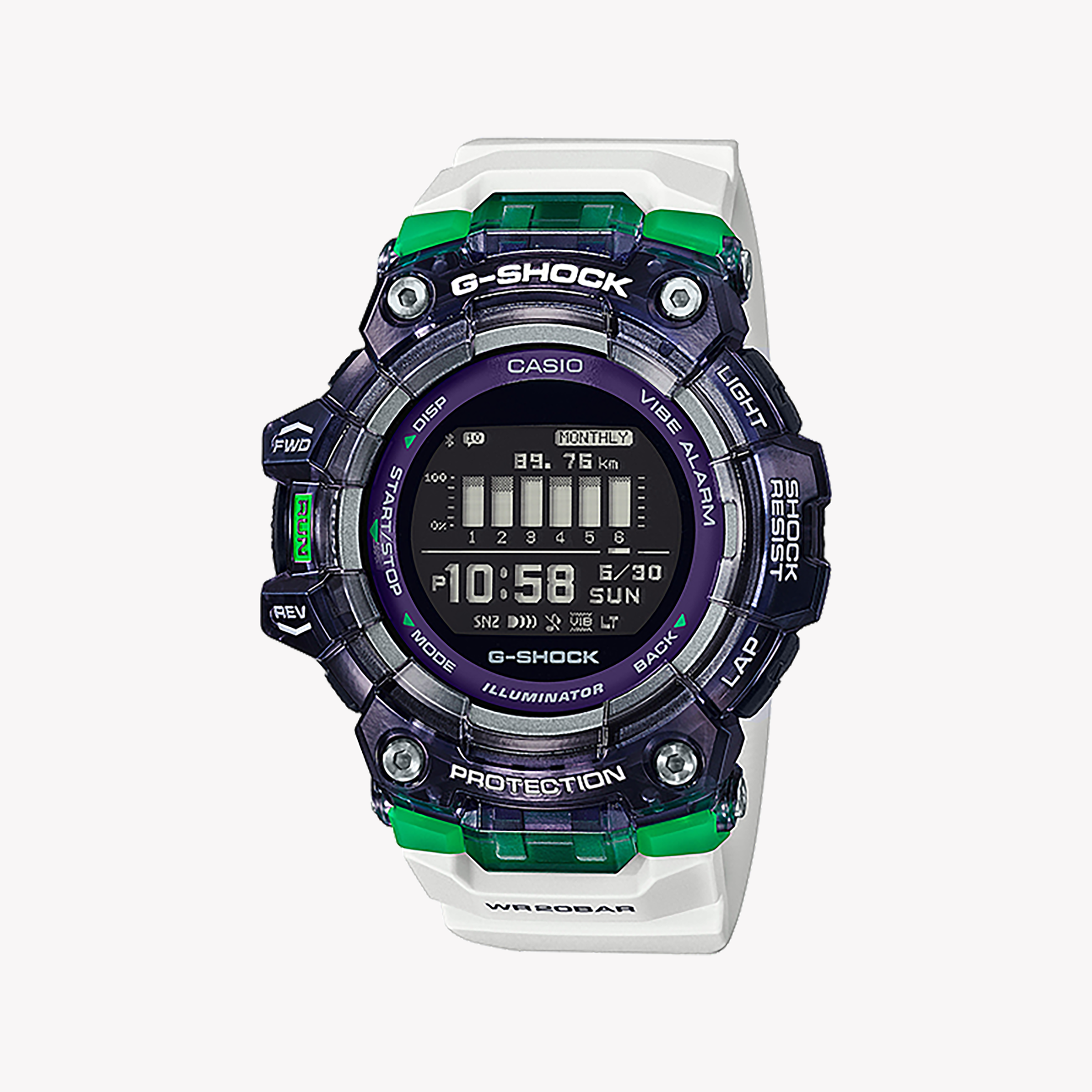 Men's Digital Watches with GPS Navigation-CASIO G-SHOCK GBD-100SM-1A7DR - STYLISH SPORT PERFORMANCE FOR ACTIVE MEN