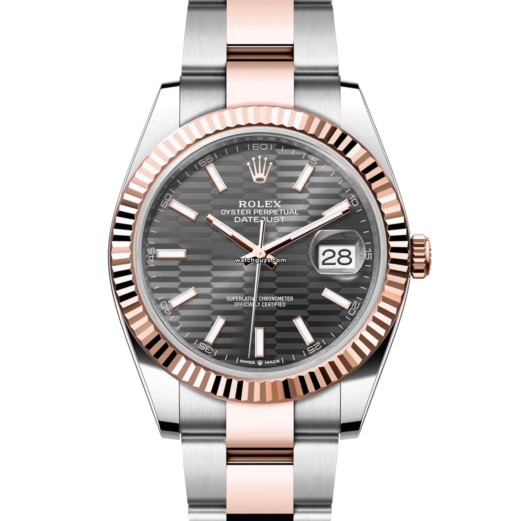 Women's Rolex Party Wear Design Watches-Rolex Datejust 126331 Slate Fluted Motif