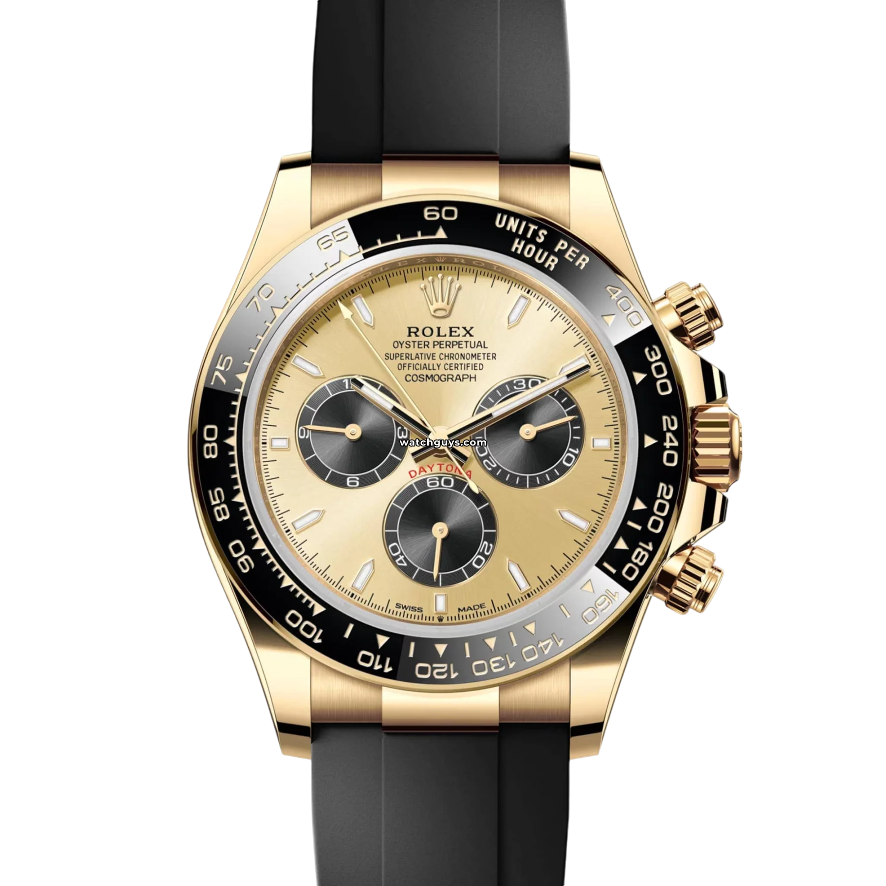Women's Rolex Extra Large Style Watches-Rolex Daytona 126518LN Oysterflex Yellow Gold