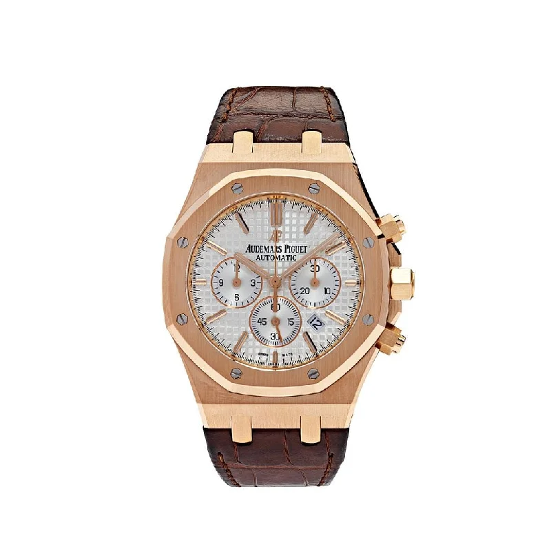 Men's Audemars Piguet Smart Style Watches-Audemars Piguet Royal Oak 26320OR.OO.D088CR.01 Chronograph Rose Gold Silver Dial