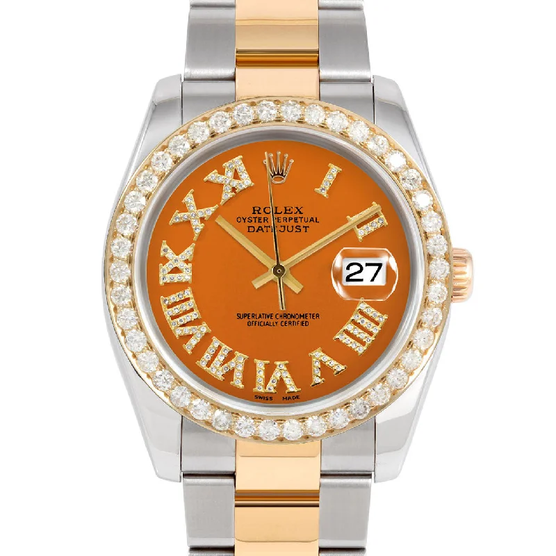 men's Rolex watches with alarm function -​Rolex Datejust 36mm | 116233-ORN-FDR-25CT-OYS