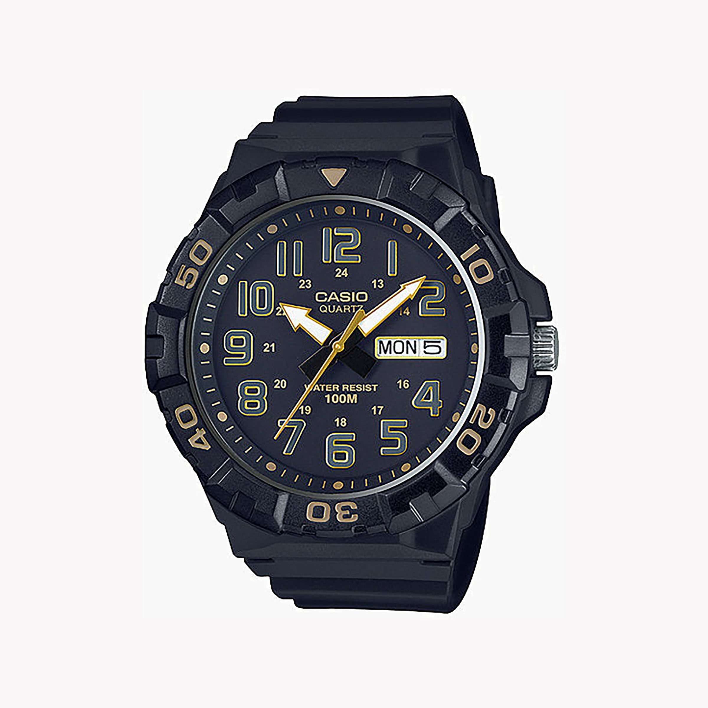 Men's Digital Watches with Vintage Inspiration-Casio Men's Black Resin Watch, Diver Style | MRW-210H-1A2VDF