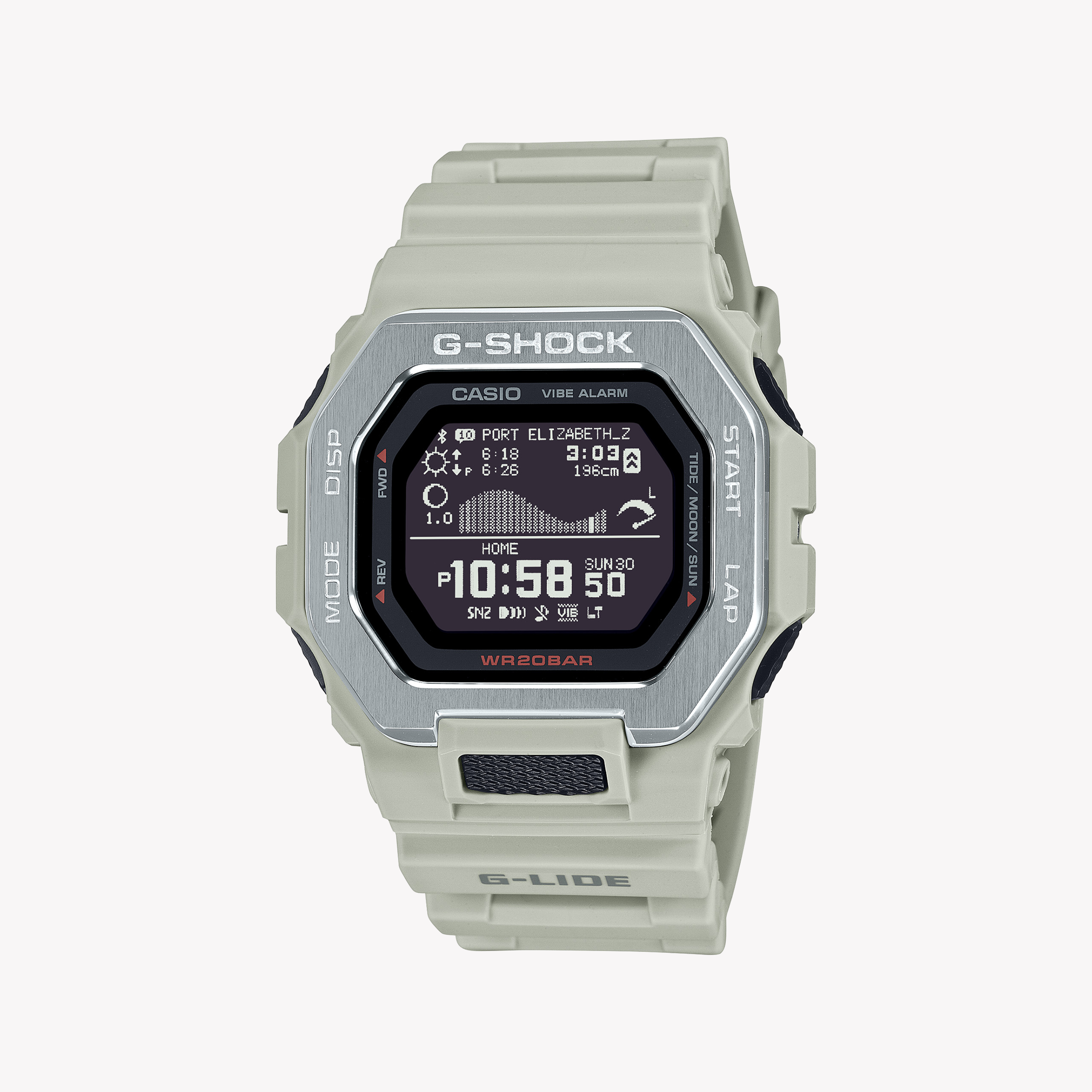 Men's Digital Watches for Customization-G-SHOCK Men's White Resin Watch, Stainless Steel | GBX-100-8DR
