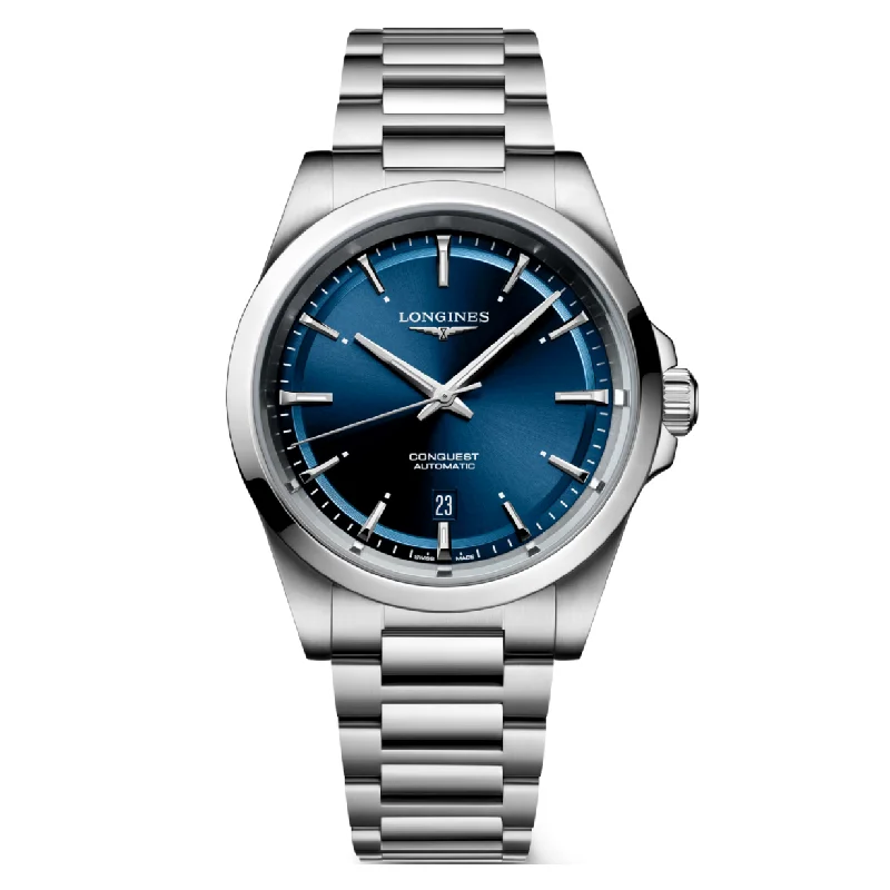 Women's Pilot Watches for Customization-Longines Hydroconquest Sunray blue Dial Men 41mm