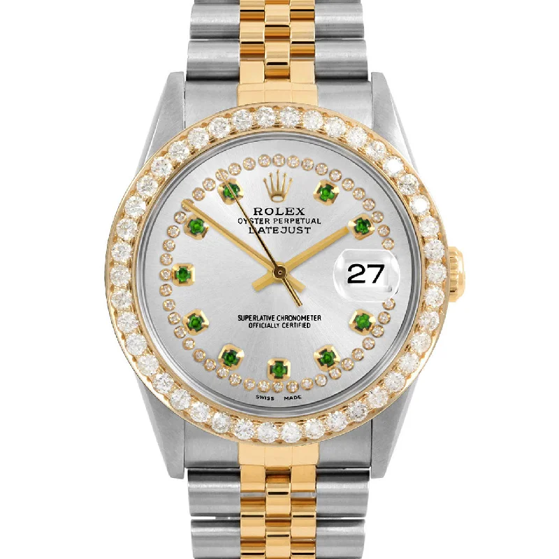 Cheapest authorized dealer for Rolex men's watches USA -Rolex Datejust 36mm | 16233-SLV-STRE-25CT-JBL