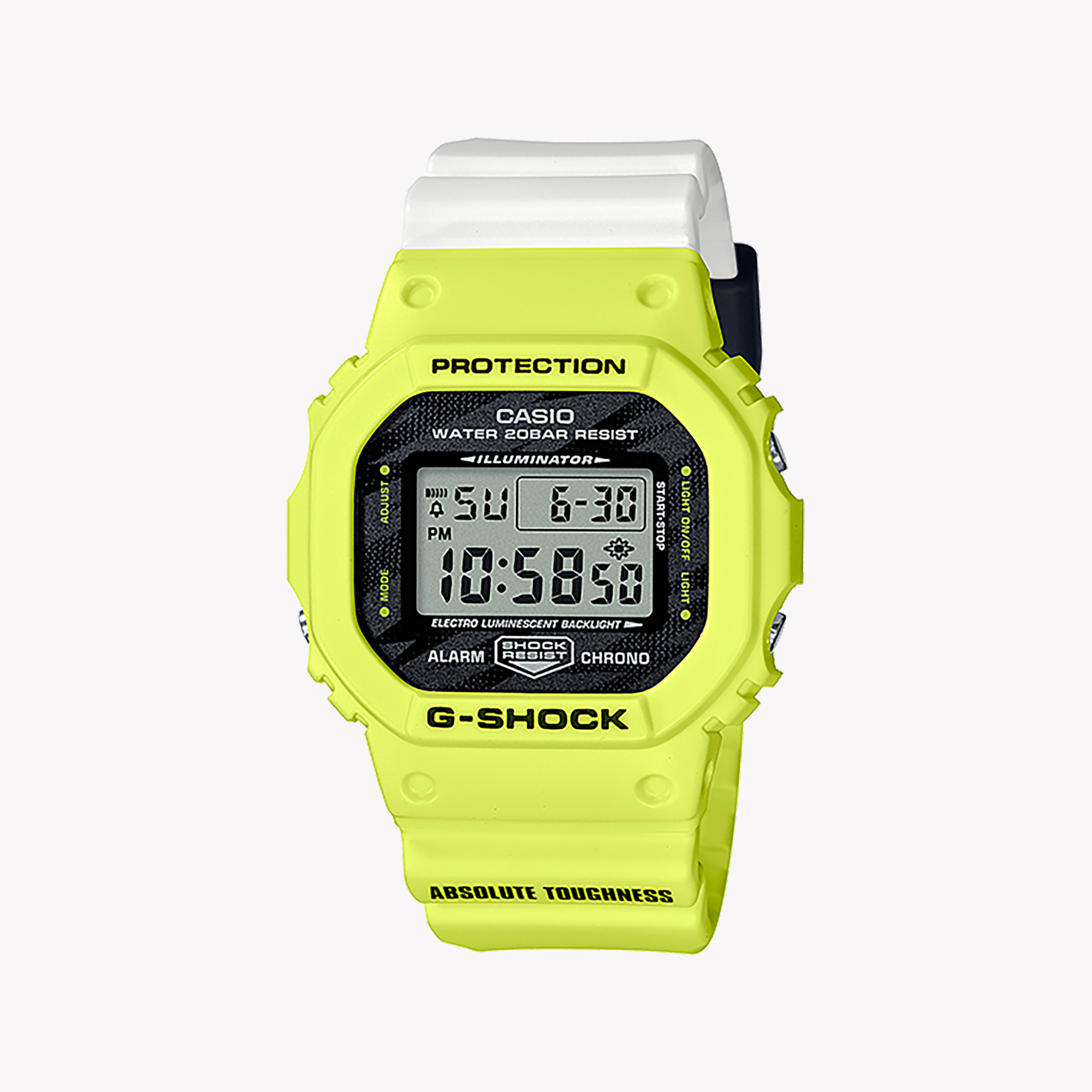 Men's Digital Watches with Barometer Calibration-CASIO G-SHOCK DW-5600TGA-9DR BOLD YELLOW - MEN'S SHOCK-RESISTANT SPORT WATCH
