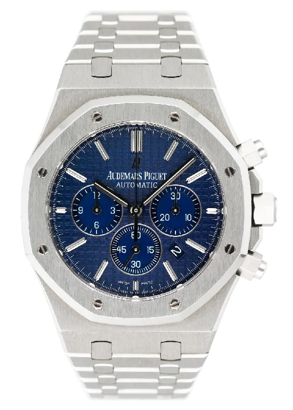 Men's Audemars Piguet Winter Style Watches-Audemars Piguet Royal Oak 26320ST Blue Dial Mens Watch Box Papers