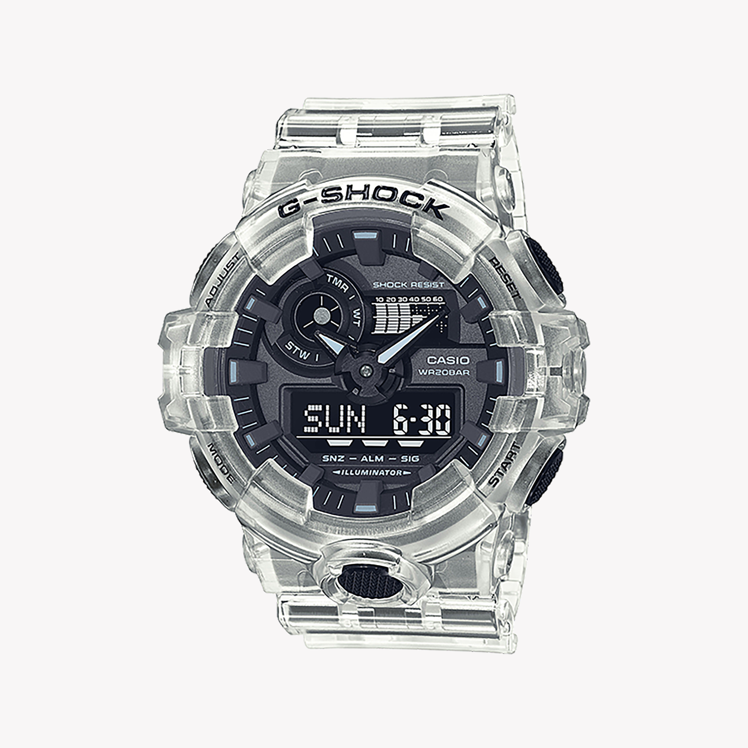 Men's Digital Watches for Collectors-G-SHOCK Men's White Resin Watch, Digital Dial | GA-700SKE-7ADR