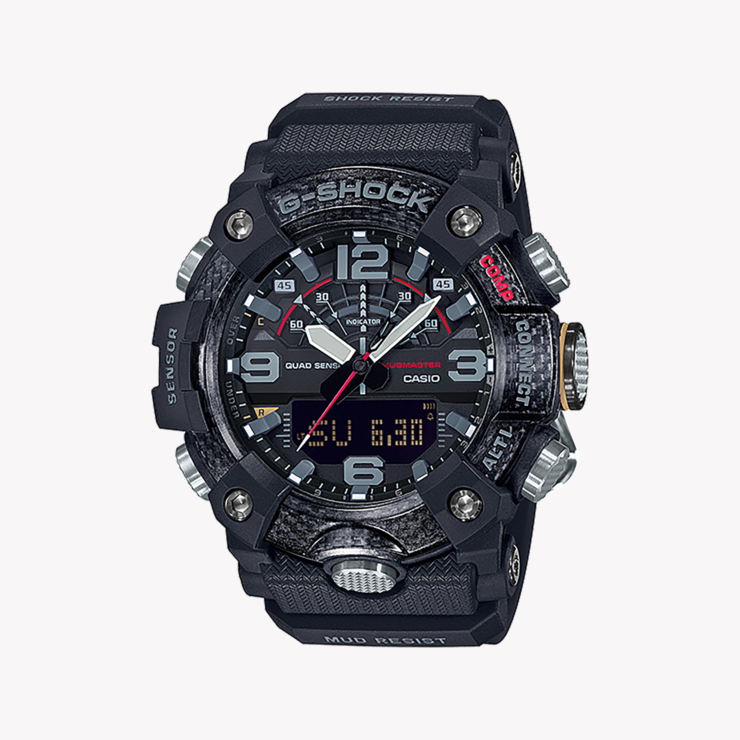 Men's Digital Watches with UV Sensor-CASIO G-SHOCK GG-B100-1ADR ADVENTURE-READY - RUGGED SPORT MEN'S WATCH with Black Resin Band and Digital Display