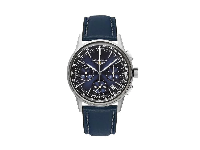 Men's Quartz Watches for Orienteering-Bauhaus Aviation G38 Dessau Quartz Watch, 42 mm, Chronograph, Day, 2376-3