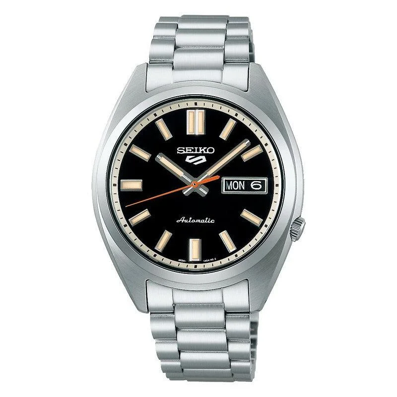 Men's Seiko Unique Shape Watches-Seiko 5 Sports SNXS Deep black wash Classic Sports - SRPK89K1