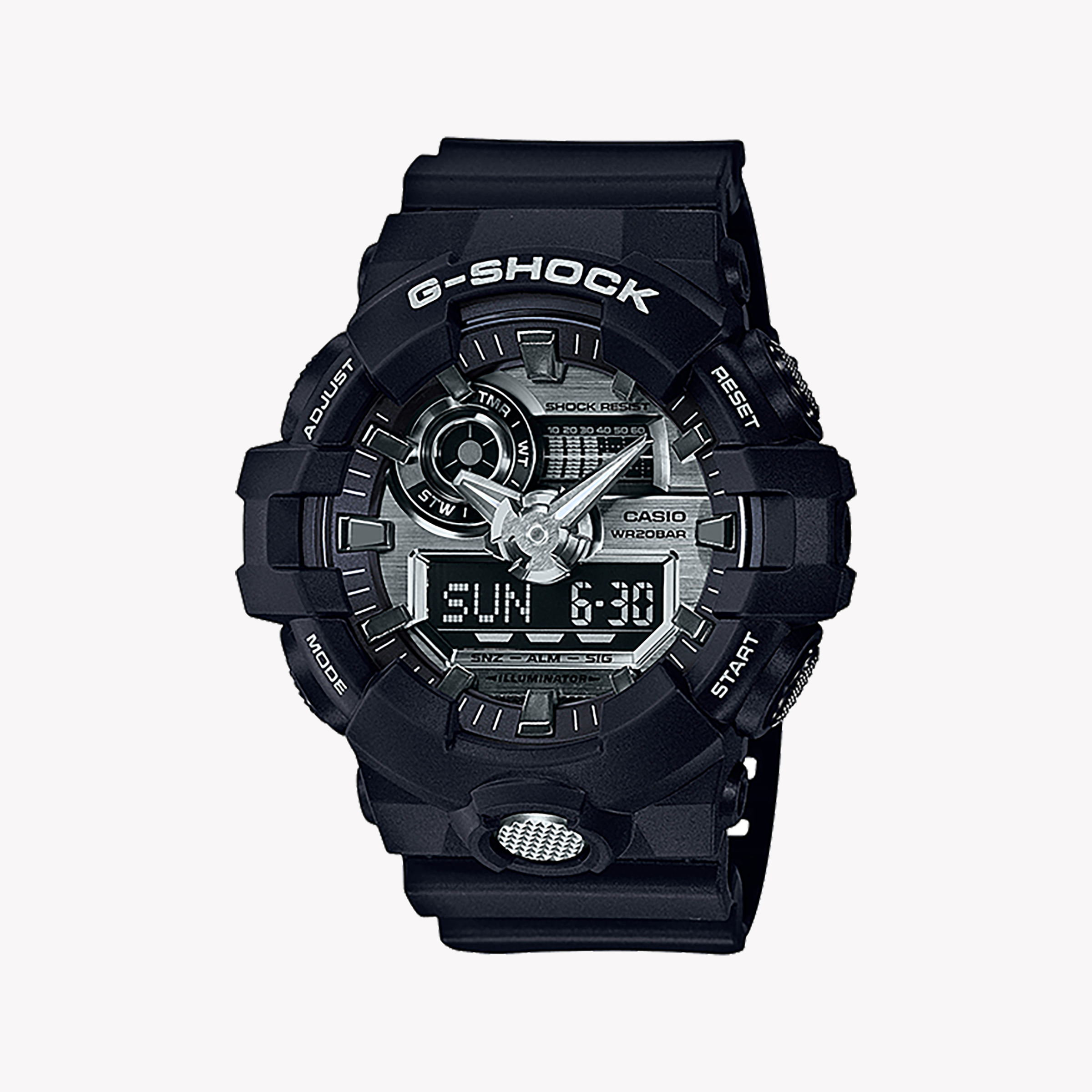 Men's Digital Watches for Understated Elegance-CASIO G-SHOCK GA-710-1A BOLD ADVENTURE - MEN'S SPORTY RESILIENT BLACK WATCH with LED Light and 200m Water Resistance