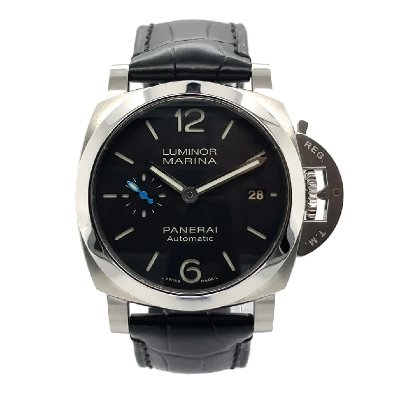 Women's Military Watches for Humidity Monitoring-Panerai Luminor Marina Quaranta PAM01272 - Certified Pre-Owned