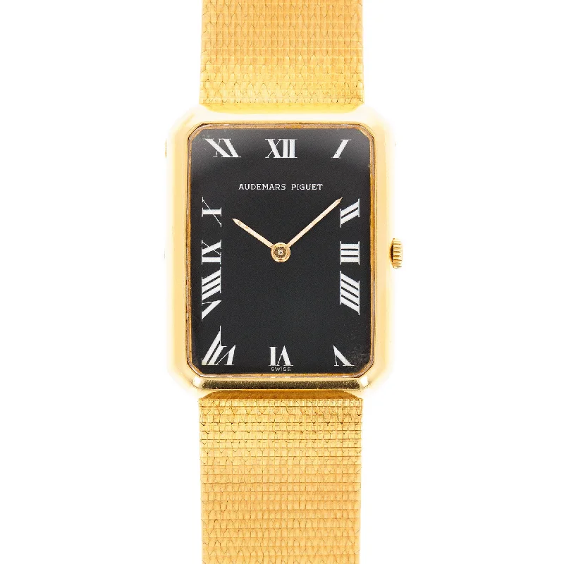 Men's Audemars Piguet Japanese Made Style Watches-Audemars Piguet Yellow Gold Rectangular Bracelet Watch