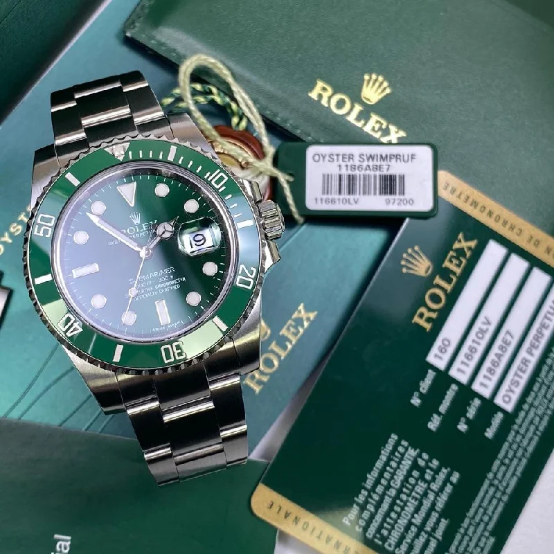 Women's Rolex Wedding Watches for Bride-Rolex Submariner 116610LV Hulk (2013)