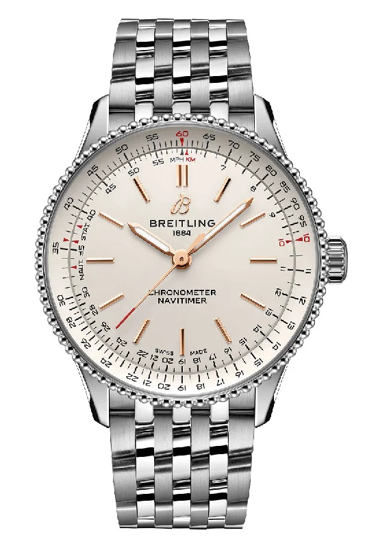 Men's Kinetic Design Dress Watches with Automatic Charging-Breitling Navitimer Automatic 36 A17327211G1A1