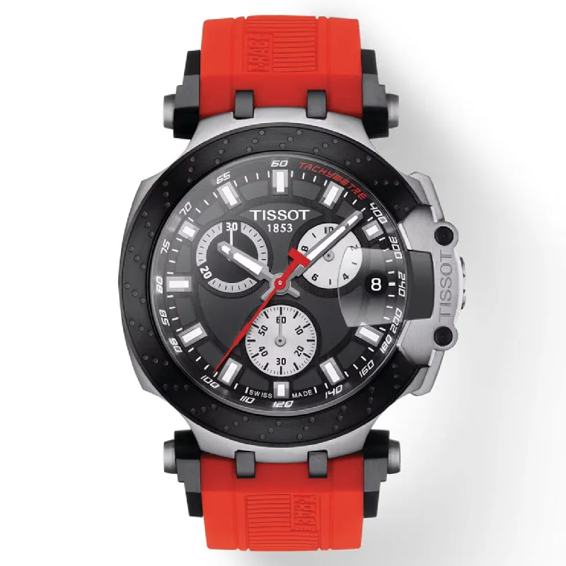 Women's Heritage Watches with Countdown Timer-Tissot T-Sport Black Dial Men 43mm