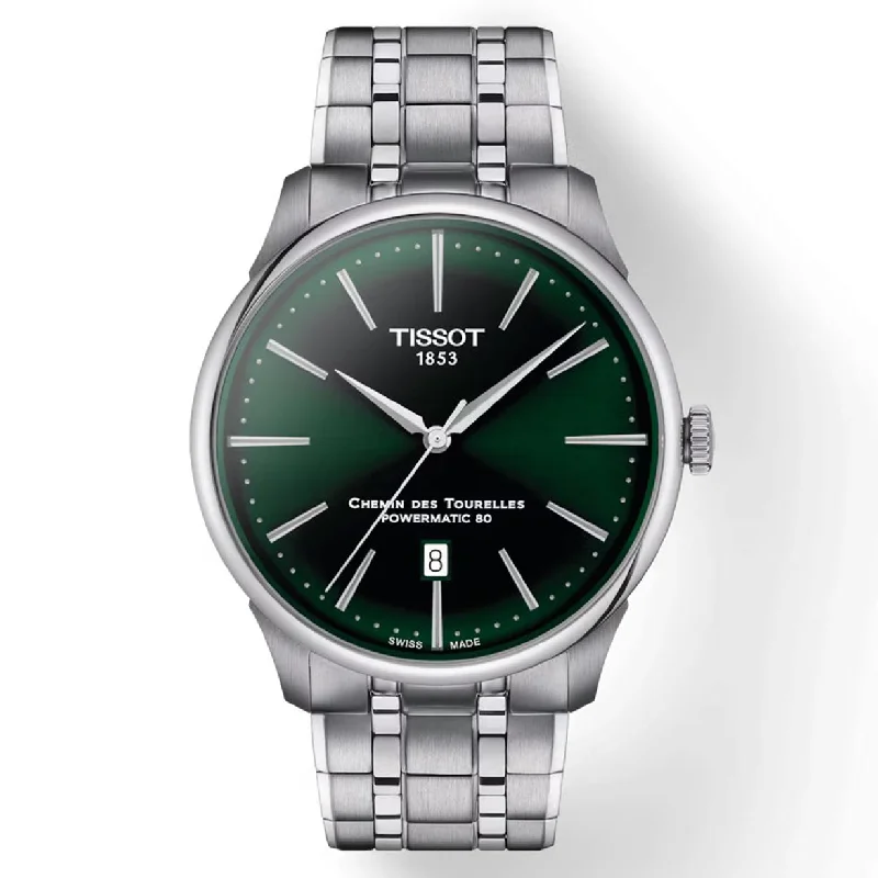 Women's Heritage Watches with Aviation Theme-Tissot T-Classic Green Dial Men 42mm