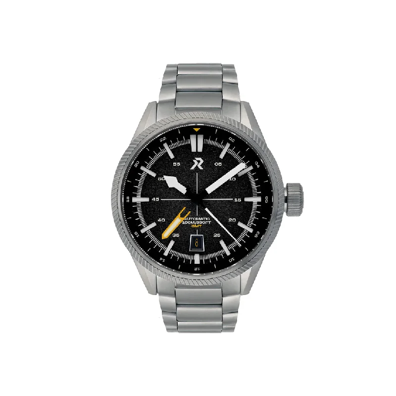 Pilot Watches for Men with Tonneau Case Unique Shape-Fortitude GMT - Nighthawk