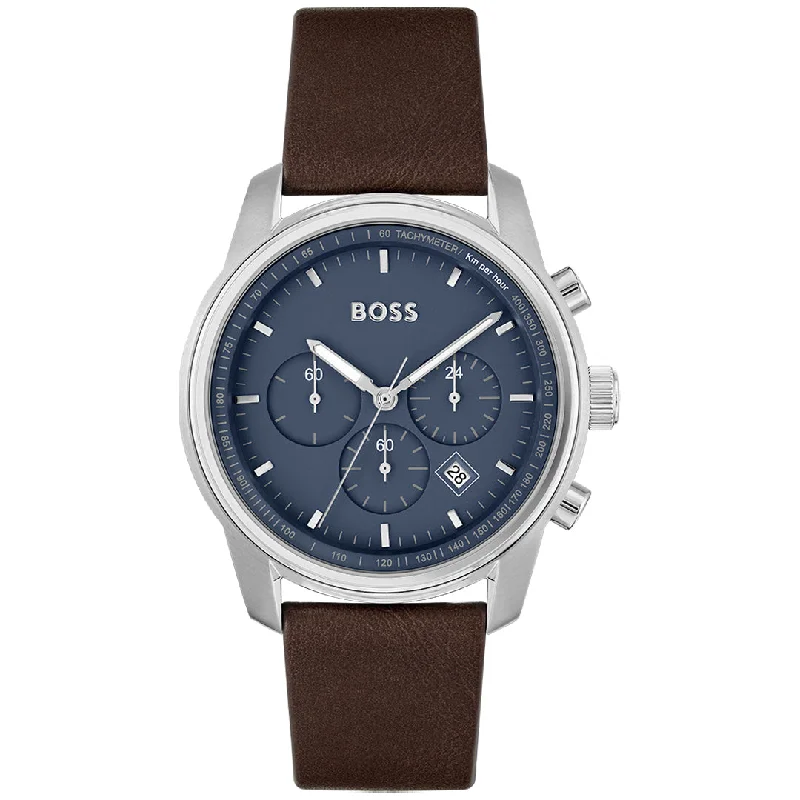 Men's Quartz Watches with GPS Navigation-BOSS, TRACE