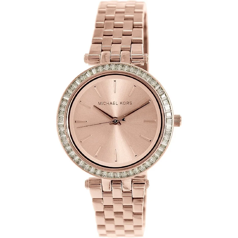 Women's Chronograph Watches for Technological Innovation-Michael Kors Women's MK3366 Mini Darci Rose-Tone Stainless Steel Watch