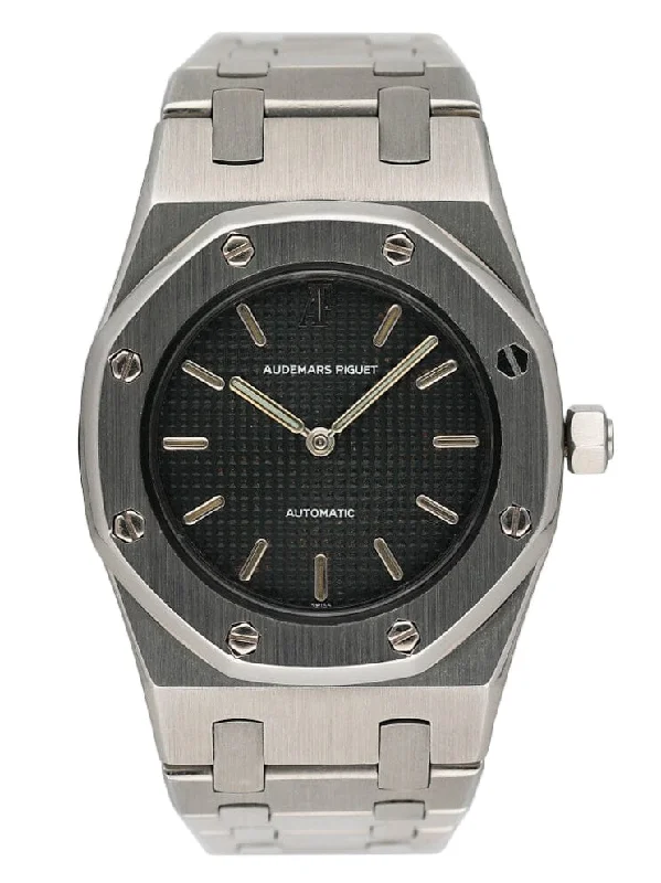 Men's Audemars Piguet Elegant Design Watches-Audemars Piguet Royal Oak 8638ST Black Dial Steel Ladies Watch
